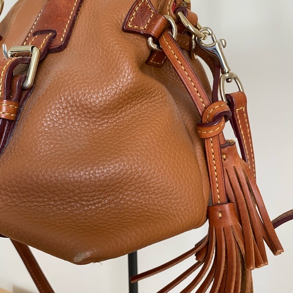 Dooney & Bourke Pebble Grain Tassel Leather Satchel - Picture 7 of 14